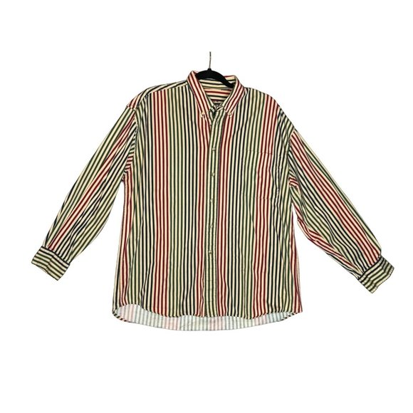 Ivy Crew Classics Mens Long‎ Sleeve Multi Colored Button Down Size Large - Picture 2 of 4